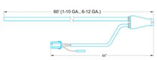 GROTE 66701 MAIN HARNESS 44 IN DROP OUT BLUE