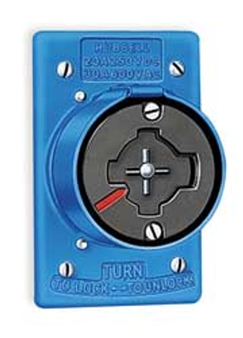 HUBBELLOCK HBL25403 RECEPTACLE 600V 30A 4P 5W 1PH