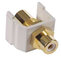 HUBBELL SFRCWFF F/F COUPLER RCA PT WHITE