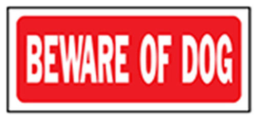 HY-KO PRODUCTS 23001 SIGN BEWARE OF DOG 6X14IN PLST