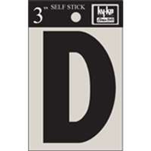 HY-KO PRODUCTS 30414 3IN BLACK VINYL LETTER D      
