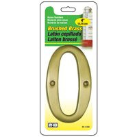 HY-KO PRODUCTS BR-43BB/0 NUMBER HOUSE 0 SB 4IN BRSH BR