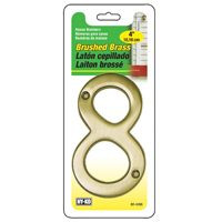 HY-KO PRODUCTS BR-43BB/8 NUMBER HOUSE 8 SB 4IN BRSH BR