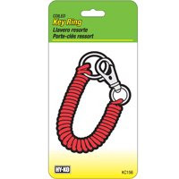 HY-KO PRODUCTS KC156 COILED CLIPON KEYRING         