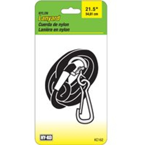HY-KO PRODUCTS KC162 LANYARD WITH METAL CLIP, NYLON, 21.5-IN.
