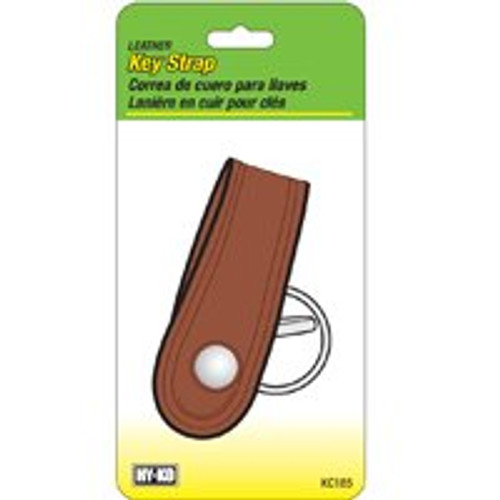 HY-KO PRODUCTS KC185 KEY STRAP, LEATHER WITH METAL CLIP