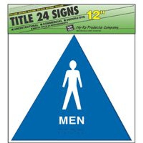 HY-KO PRODUCTS T-24M SIGN MEN BLUE TRIANGLE        