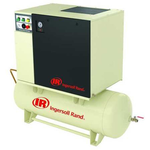 INGERSOLL-RAND UP6-7.5-125/80-230-3 ROTARY SCREW AIR COMPRESSOR 7.5 HP 3 PH