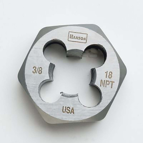 IRWIN 7004 3/8" - 18 NPT, HCS HEX DIE 1-7/16" ACROS