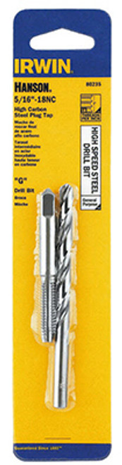 IRWIN 80235 TAP + DRILL BIT 5/16-18 NC + LETTER G IRWIN 80235 TAP + DRILL BIT 5/16-18 NC + LETTER G