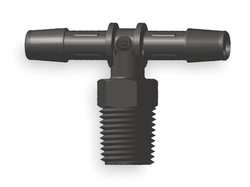 ELDON JAMES T8-4BN TEE THREAD TO BARB NYLON 1/2 IN PK 10