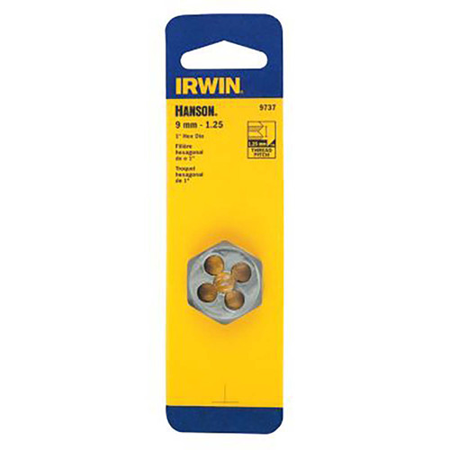IRWIN 9737 9.0 MM - 1.25 MM, HCS HEX DIE - CARDED