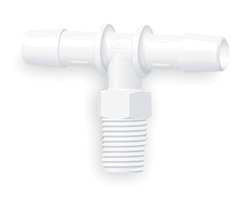 ELDON JAMES T6-6WP TEE,3/8 X 3/8 IN,POLYPROPYLENE,PK10