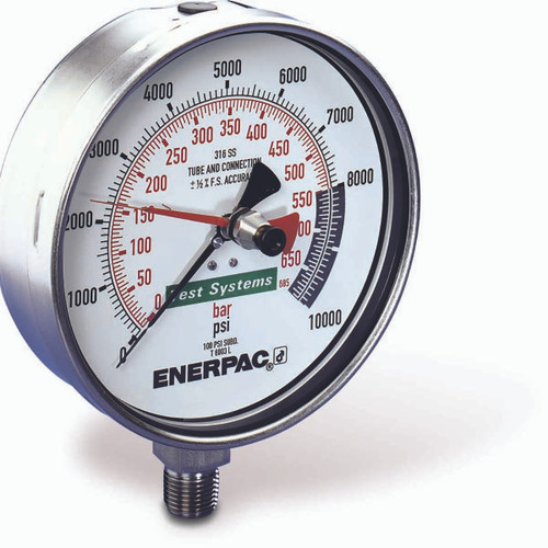 ENERPAC T6003L PRESSURE GAUGE 0 TO 10000 PSI 6.4IN