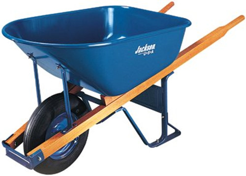 JACKSON PROFESSIONAL TOOLS M6FFBB WHEELBARROW 6 CU FT STEEL FLAT FREE WHEE