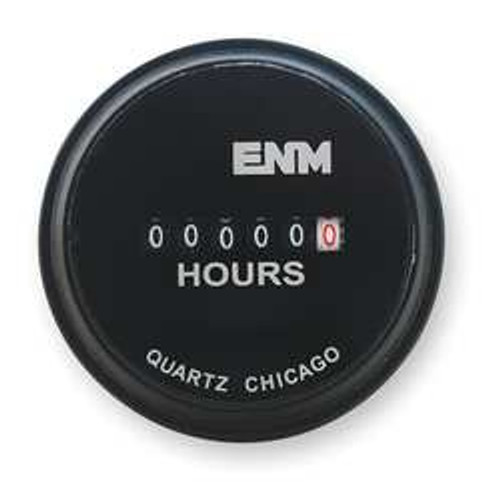 ENM T40A45 HOUR METER ELECTRICAL 2.31 IN ROUND