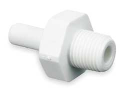 JOHN GUEST CI051222W-PK10 ADAPTER,3/8 IN. TUBE OD,WHITE,PK10