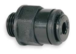 JOHN GUEST PM010412E-PK10 ADAPTER,5/32" TUBE OD,BLACK,PK10