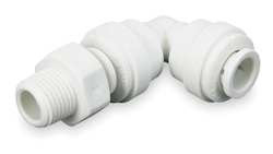 JOHN GUEST PM090422S-PK10 SWIVEL ELBOW 5/32 IN TUBE OD GRAY PK 10