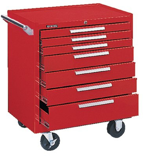 KENNEDY 297XR 00615 7 DRAWER ROLLER CABINET RED