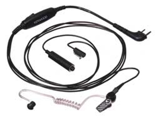 KENWOOD KHS-9BL THREE-WIRE LAPEL MIC WITH EARPIECE BLACK