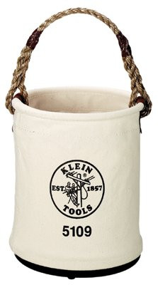 KLEIN TOOLS 5109 CANVAS BUCKET, WIDE-OPENING, STRAIGHT-WA