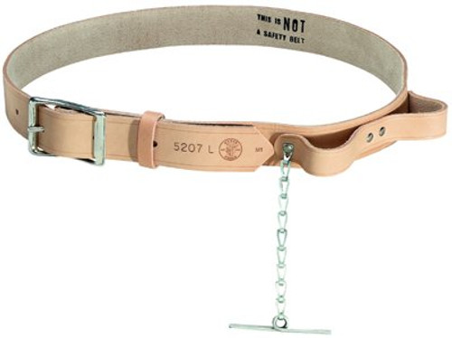 KLEIN TOOLS 5207M ELECTRICIAN'S LEATHER TOOL BELT, MEDIUM