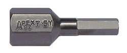 APEX TOOL GROUP SZ-7-5MM HEX INSERT BIT 5MM 7/8 IN