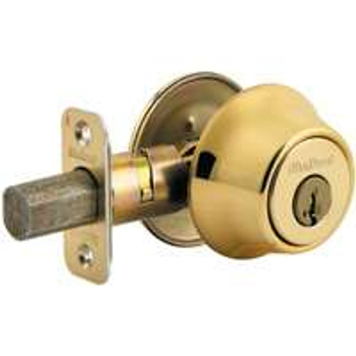 KWIKSET CORPORATION 660 3 RCAL RCS DEADBOLT LOCKSET, POLISHED BRASS