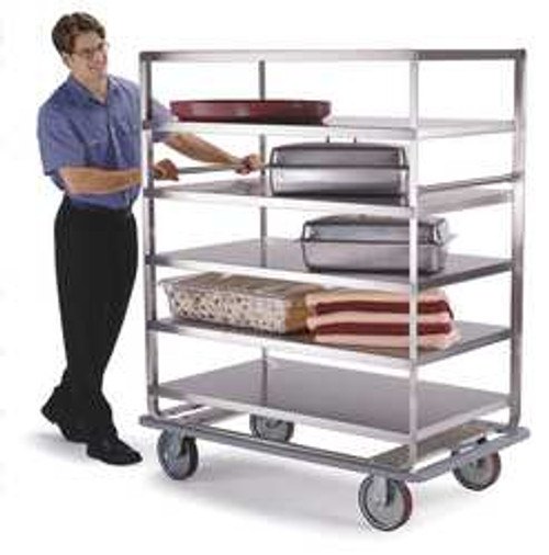 LAKESIDE 587 BANQUET CART,STAINLESS,6 SHELVES,46X28