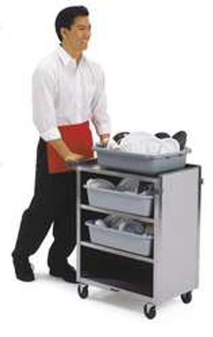 LAKESIDE 615 CART ENCLOSED 3 SHLF SS WDGRAIN LAKESIDE 615 CART ENCLOSED 3 SHLF SS WDGRAIN