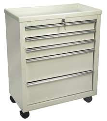 LAKESIDE BV05 BEDSIDE CART 13X24X29 BEIGE 5 DRAWER