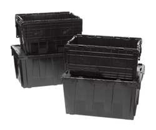 ORBIS FP182 Black Recycled ATTACHED LID CONTAINER 1.8 CU FT BLACK
