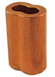 LOOS SL2-8 WIRE ROPE OVAL SLEEVE 1/4 IN 122 COPPER
