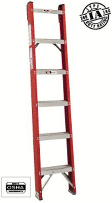LOUISVILLE LADDER FH1010 10 STEPS, 10' HIGH, TYPE IA RATING, FIBE