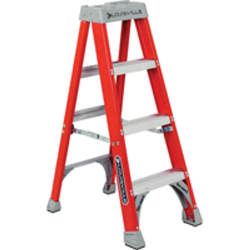 LOUISVILLE LADDER FS1504 4-FT. STEP LADDER, FIBERGLASS, TYPE IA, 