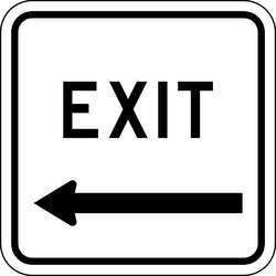 LYLE LR7-69L-18HA TRAFFIC SIGN 18 X 18IN BK/WHT EXIT MUTCD