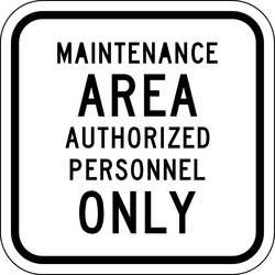 LYLE SEC-001-12HA TRAFFIC SIGN 12 X 12IN BK/WHT TEXT MUTCD