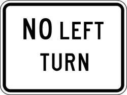 LYLE R3-2P-24HA TRAFFIC SIGN 18 X 24IN BK/WHT TEXT R3-2P