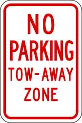 LYLE NP-038-12HA PARKING SIGN 18 X 12IN R/WHT TEXT