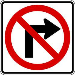 LYLE R3-1-24HA TRAFFIC SIGN 24 X 24IN R AND BK/WHT SYM