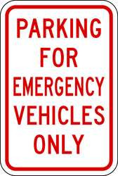 LYLE RP-120-12HA PARKING SIGN 18 X 12IN R/WHT TEXT
