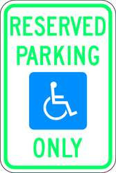 LYLE HC-MI01-12HA PARKING SIGN 18 X 12IN GRN AND BL/WHT