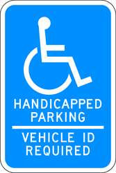 LYLE HC-MN02-12HA PARKING SIGN 18 X 12IN WHT/BL HDCP
