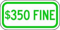 LYLE HCP-004-12HA PARKING SIGN 6 X 12IN GRN/WHT $350 FINE