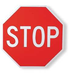 LYLE R1-1-12DA D9768 TRAFFIC SIGN 12 X 12IN WHT/R STOP 