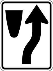 LYLE R4-7-18DA TRAFFIC SIGN 24 X 18IN BK/WHT SYM R4-7
