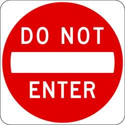 LYLE R5-1-24DA D9624 TRAFFIC SIGN 24 X 24IN R/WHT DMD G