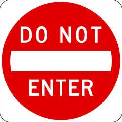 LYLE R5-1-30DA D9624 TRAFFIC SIGN 30 X 30IN R/WHT TEXT 