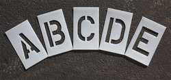 RAE STL-116-8035 PAVEMENT STENCIL 3 IN ALPHABET KIT 1/16